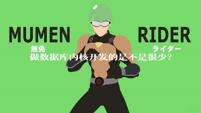 做数据库内核开发的是不是很少？